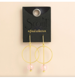 Scout Curated Wears Refined Glass Drop Earrings - Pink/Gold