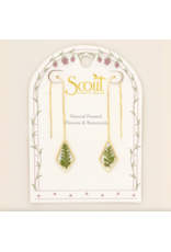 Scout Curated Wears Pressed Flower Thread Earring - Green Bracken Fern/Gold