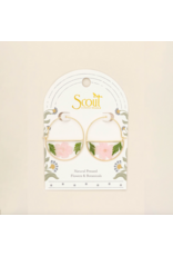 Scout Curated Wears Pressed Flower Hoop Earring - Pink Cherry Blossom/Gold