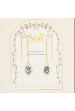 Scout Curated Wears Pressed Flower Thread Earring - Blue Forgot Me Not/Gold