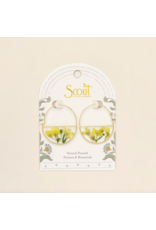Scout Curated Wears Pressed Flower Hoop Earring -Yellow Baby's Breath/Gold