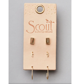 Scout Curated Wears Courtney Stud Trio - Gold