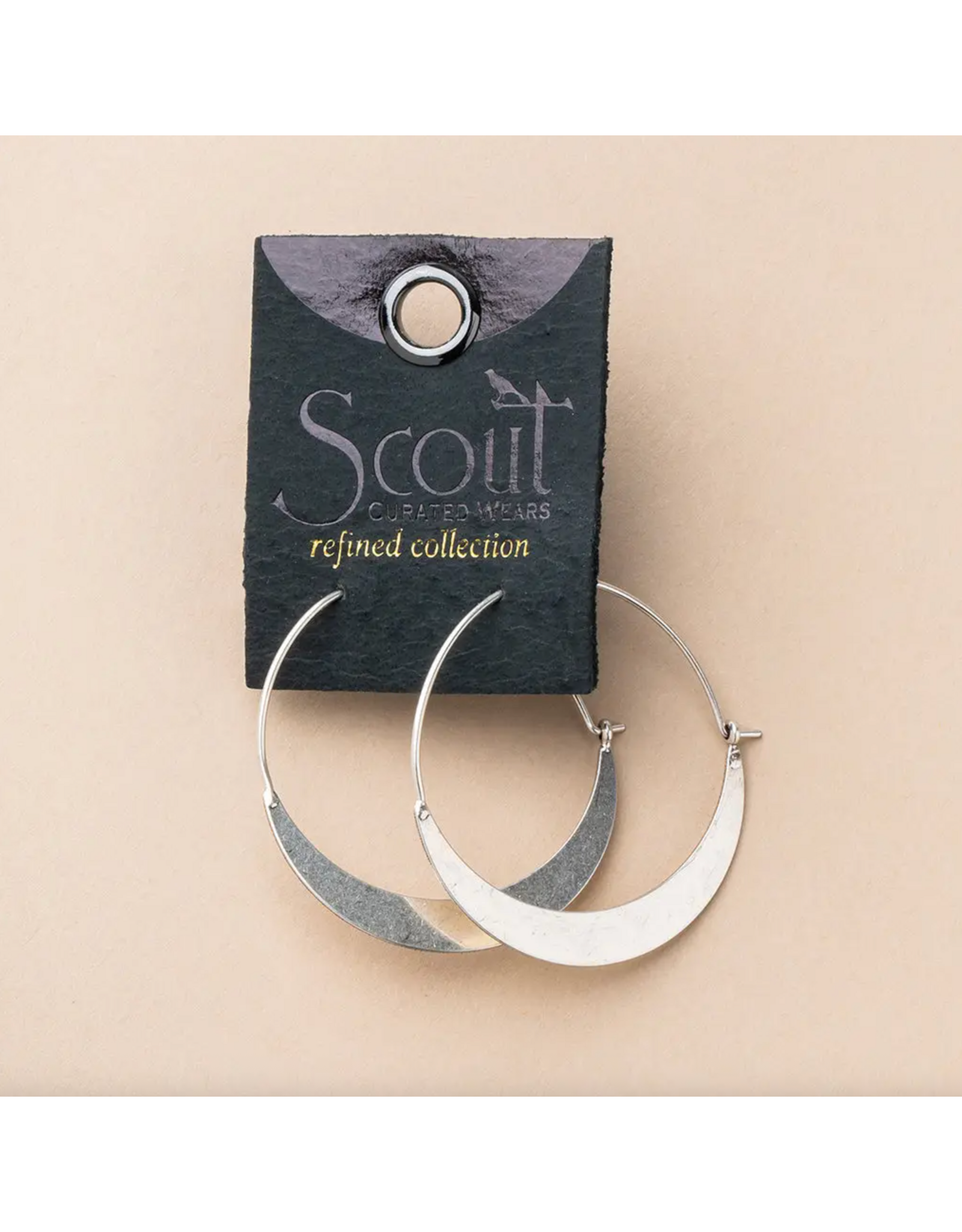 Scout Curated Wears Crescent Hoop - Silver