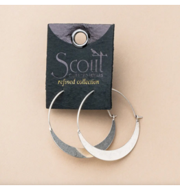 Scout Curated Wears Crescent Hoop - Silver