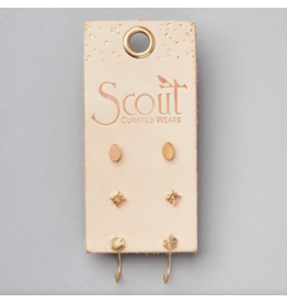 Scout Curated Wears Gabby Stud Trio - Gold