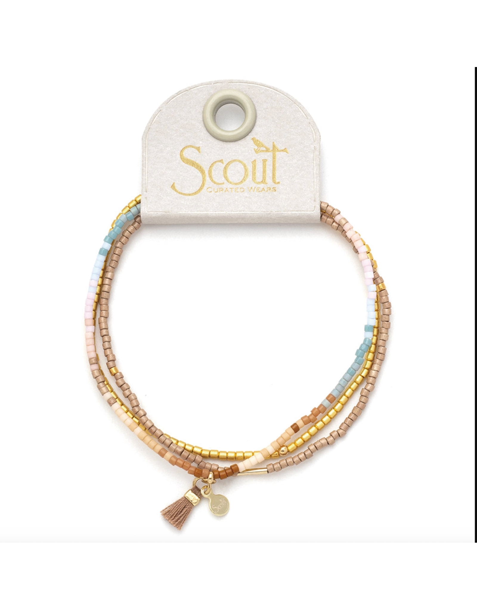 Scout Curated Wears Chromacolor Miyuki Bracelet Trio - Desert Multi/Gold