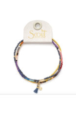 Scout Curated Wears Chromacolor Miyuki Bracelet Trio - Dark Multi/Gold