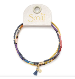Scout Curated Wears Chromacolor Miyuki Bracelet Trio - Dark Multi/Gold