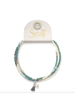 Scout Curated Wears Chromacolor Miyuki Bracelet Trio - Turquoise Multi/Silver