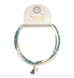 Scout Curated Wears Chromacolor Miyuki Bracelet Trio - Turquoise Multi/Silver