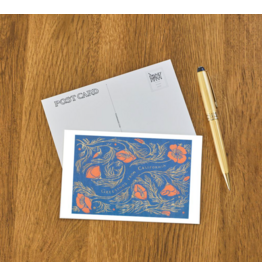 Found Image Press Postcard : Greetings from California, Poppies