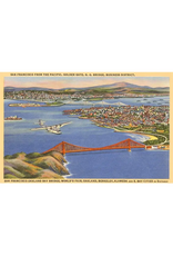 Found Image Press Postcard : Golden Gate Bridge and Bay