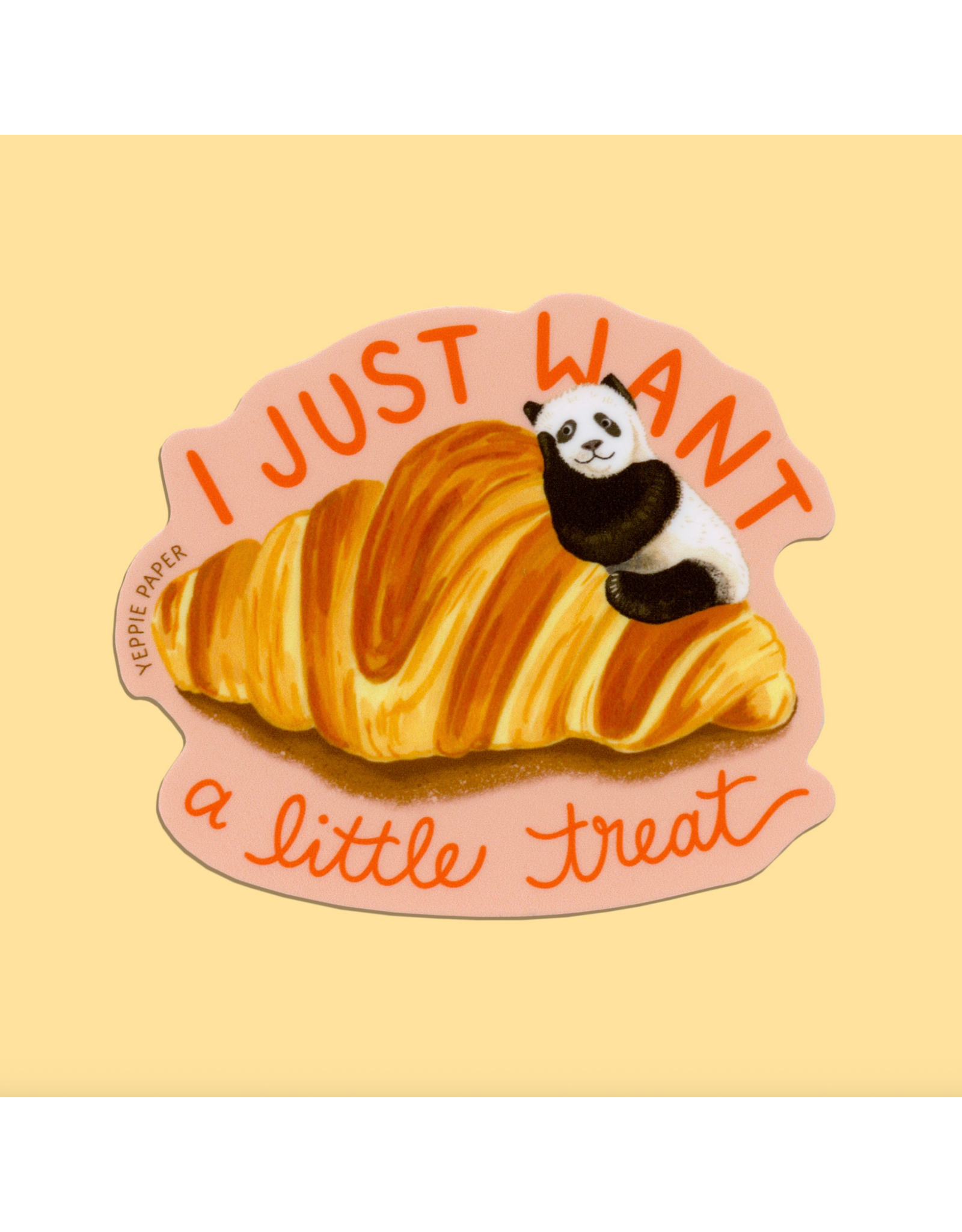 Yeppie Paper Croissant Panda Dessert Sticker