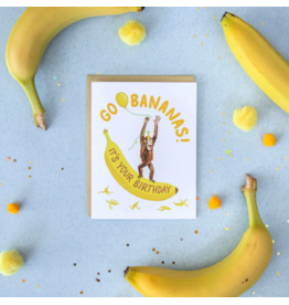 Yeppie Paper Orangutan Banana Birthday Card