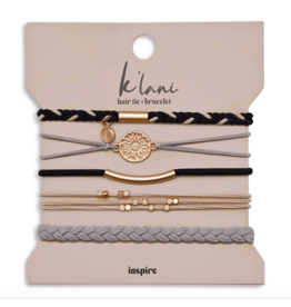 K'lani hair tie bracelets "Inspire" Hair Tie Bracelets