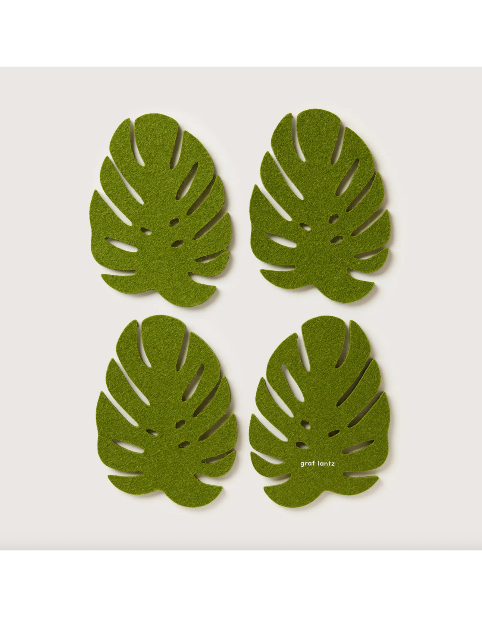 Graf Lantz 4-Pk Monstera Coaster