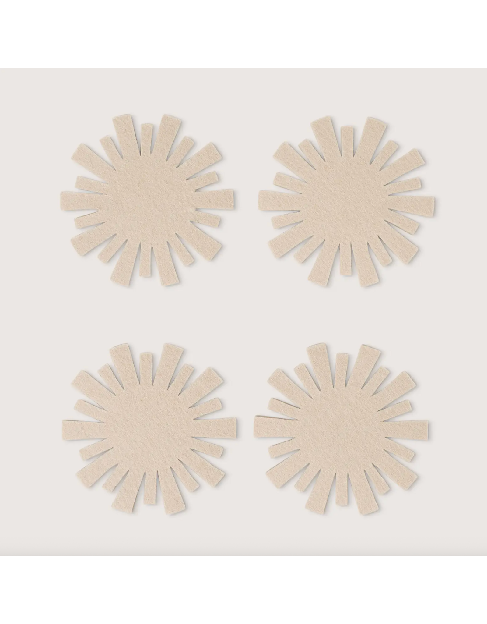 Graf Lantz 4-Pk Starburst Feather Coaster