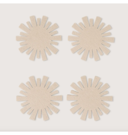 Graf Lantz 4-Pk Starburst Feather Coaster