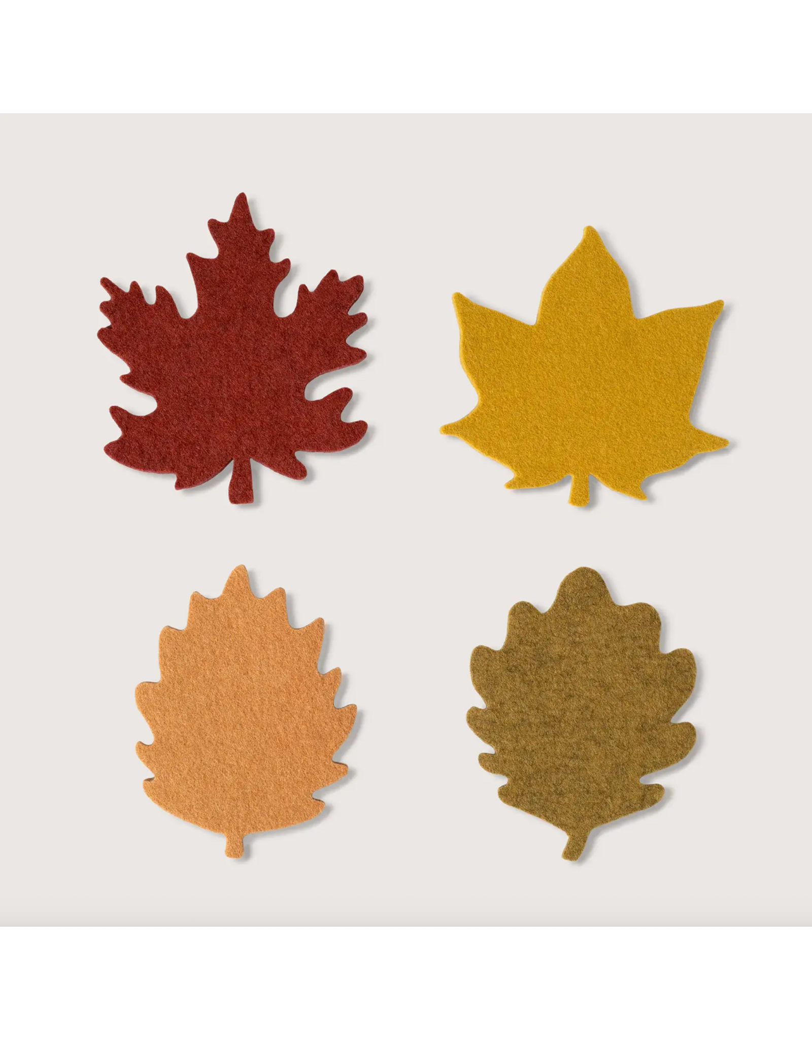 Graf Lantz 4-Pk Autumn Leaf Coaster