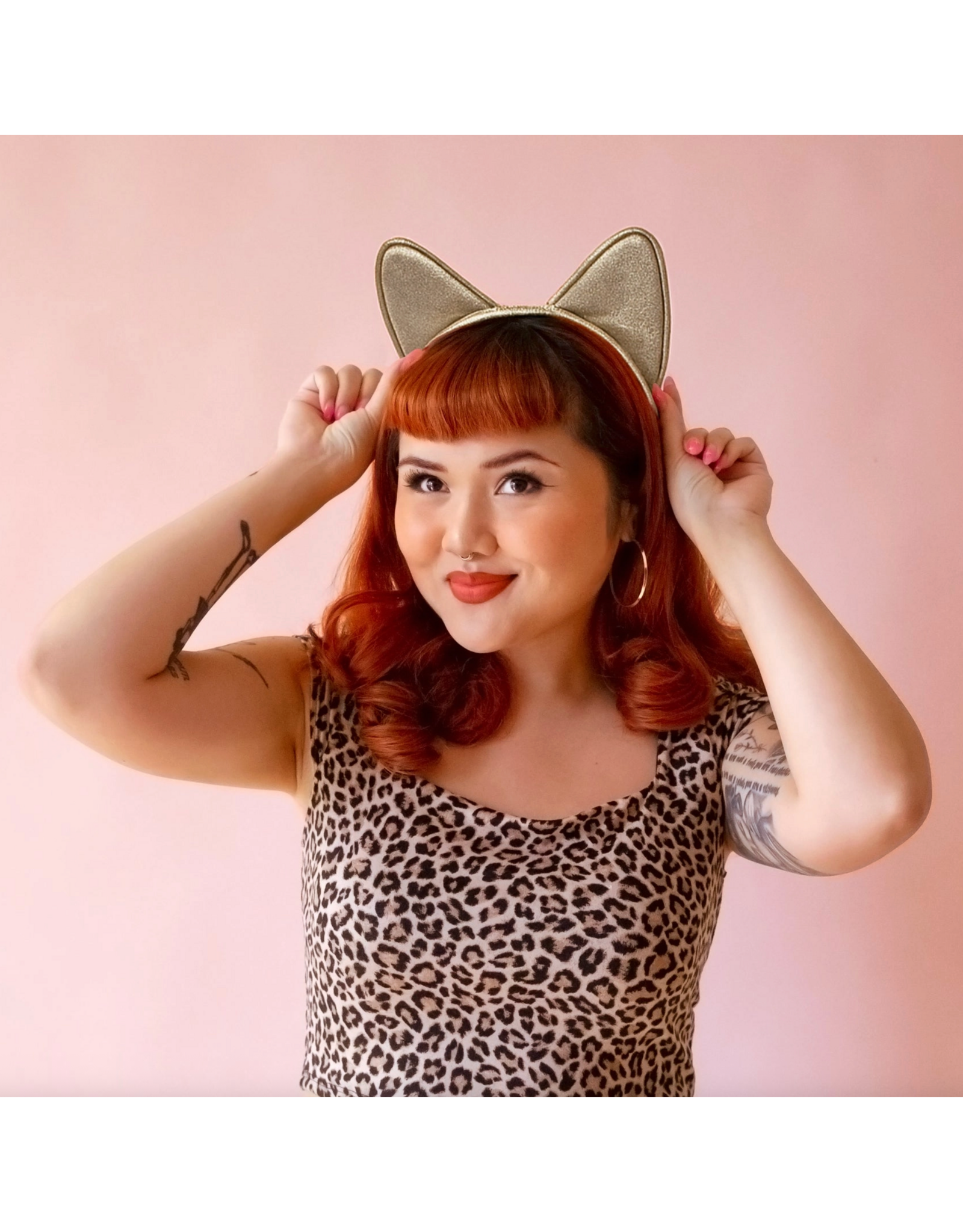 Sunshine Studios Luxe Cat Ears - Gold Sparkle