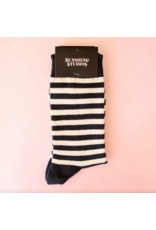 Sunshine Studios Striped Crew Socks - Black