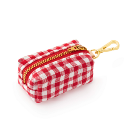 Red Gingham Waste Bag Dispenser