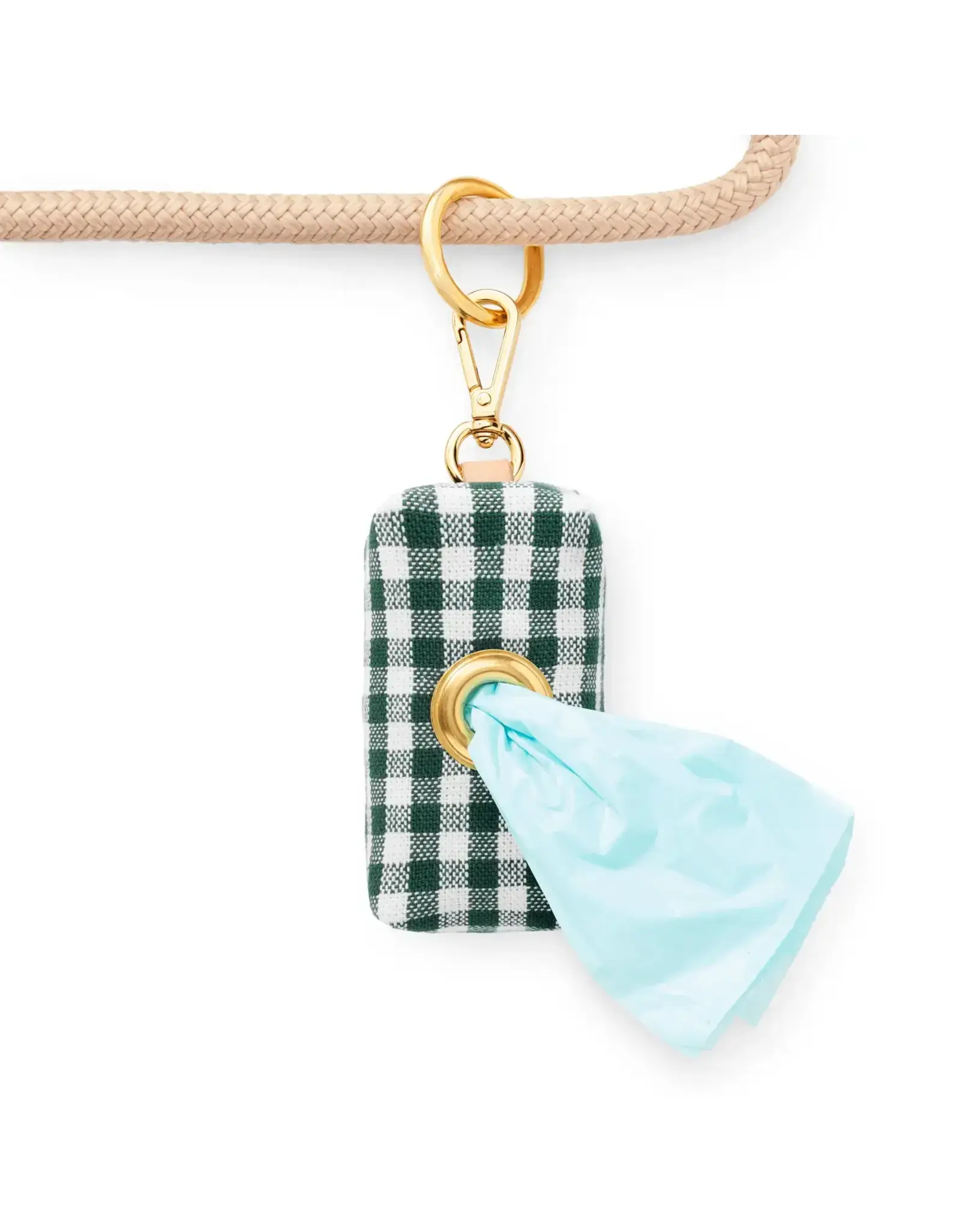 Evergreen Gingham Waste Bag Dispenser
