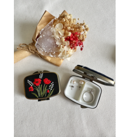 Quince Fables Floral Mini Jewelry Box - Red Poppy