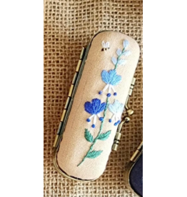 Quince Fables Vintage Embroidered Lipstick Case - Beige