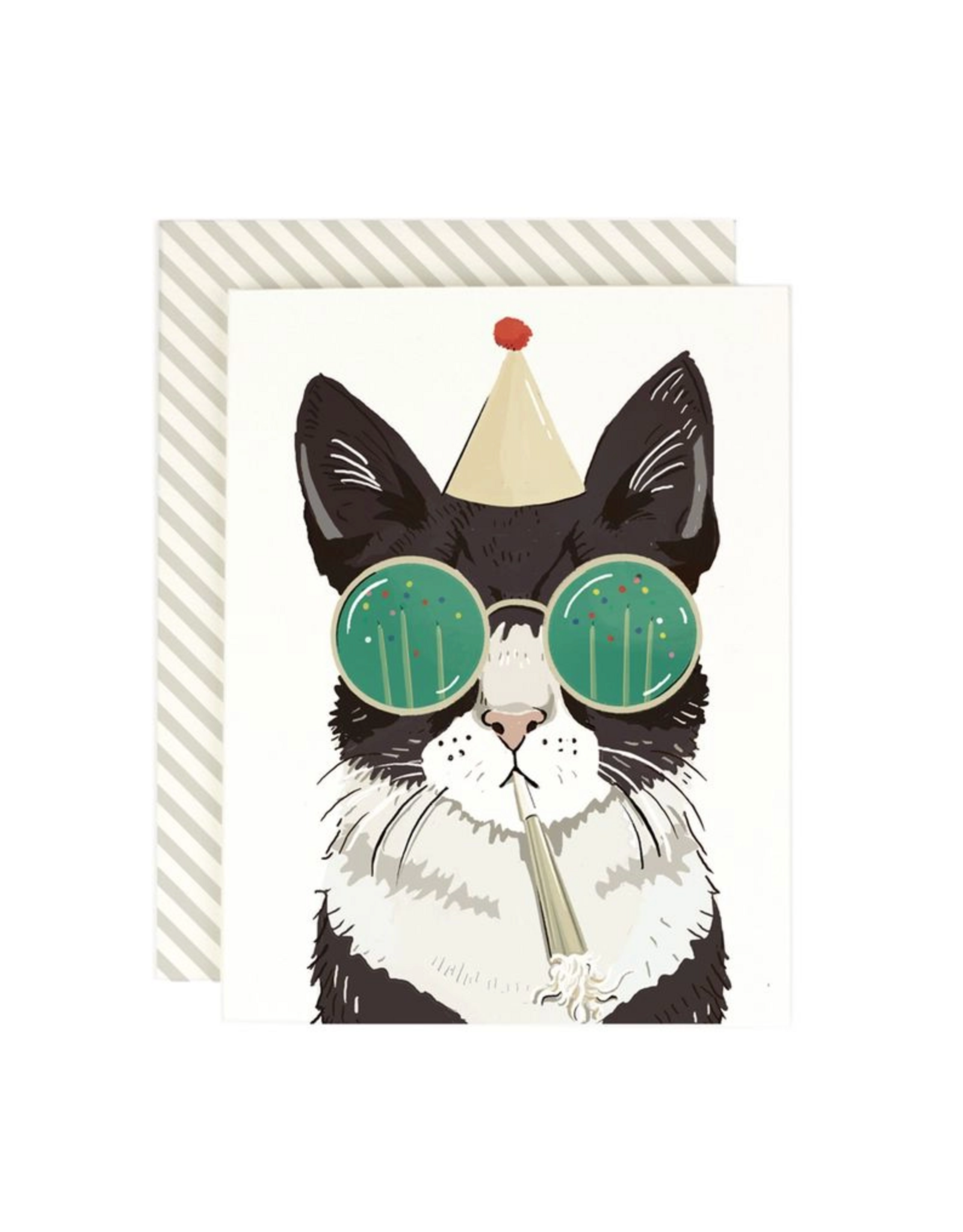 Amy Heitman Birthday Party Cat Card