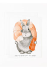 Dear Hancock Shrimply the Best Bunny Card
