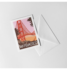 By Aleisha Golden Gate Travel Poster Card