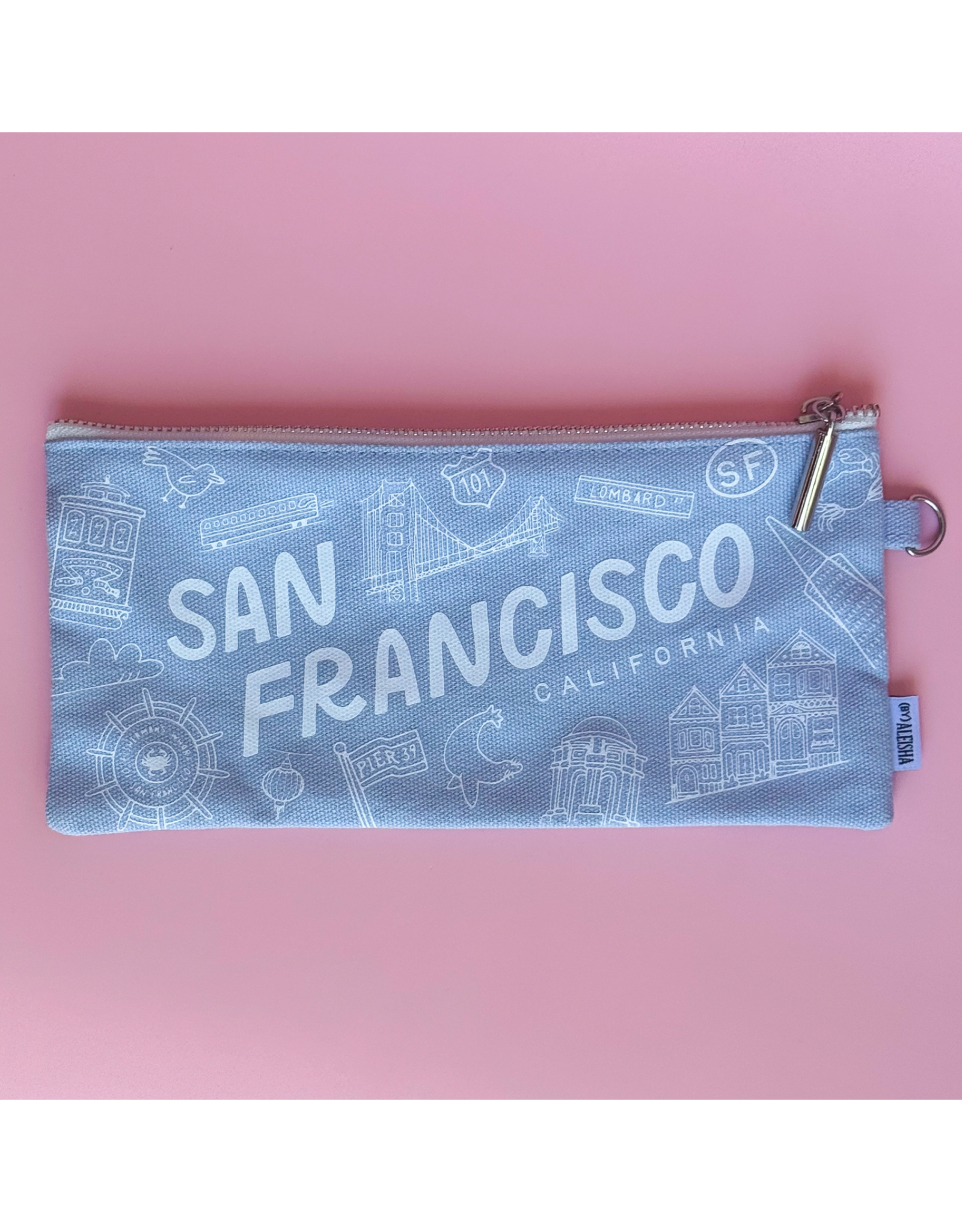 By Aleisha San Francisco Icons Pencil Pouch - Blue