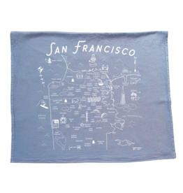 San Francisco Tea Towel - Blue