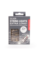 Kikkerland Extra Long! Silver String Lights