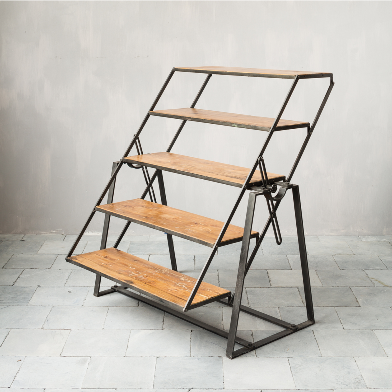 CHEHOMA IRON & WOODEN SHELF WITH 5 LEVELS "STANTON" TABLE