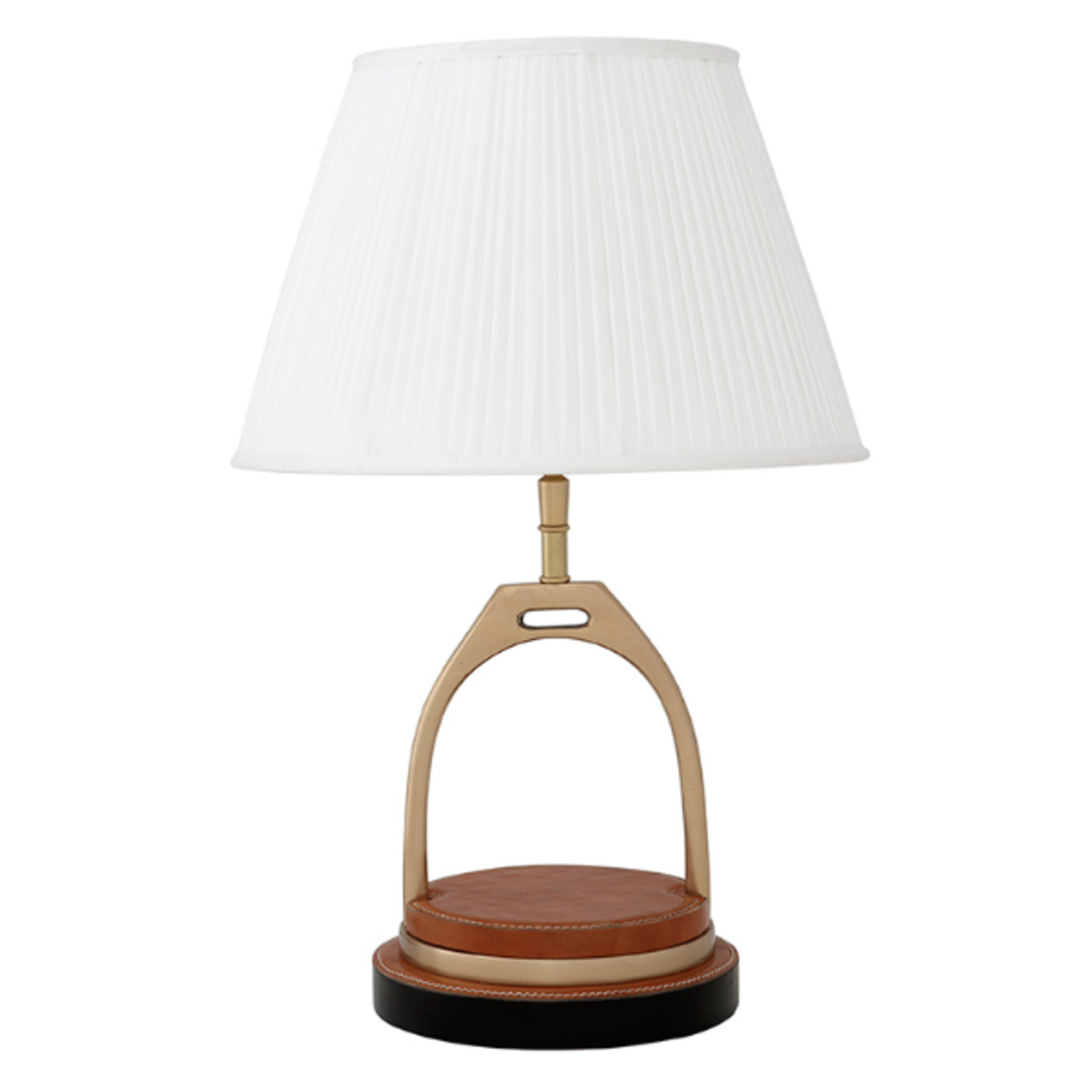 EICHHOLTZ LAMP PRINCETON AGED BRASS INCLUDING SHADE