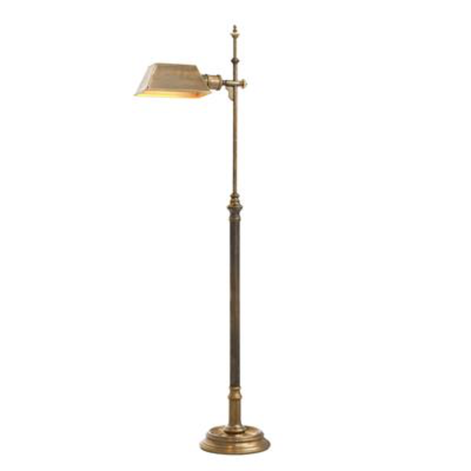 EICHHOLTZ FLOOR LAMP CHARLENE VINTAGE BRASS FINISH