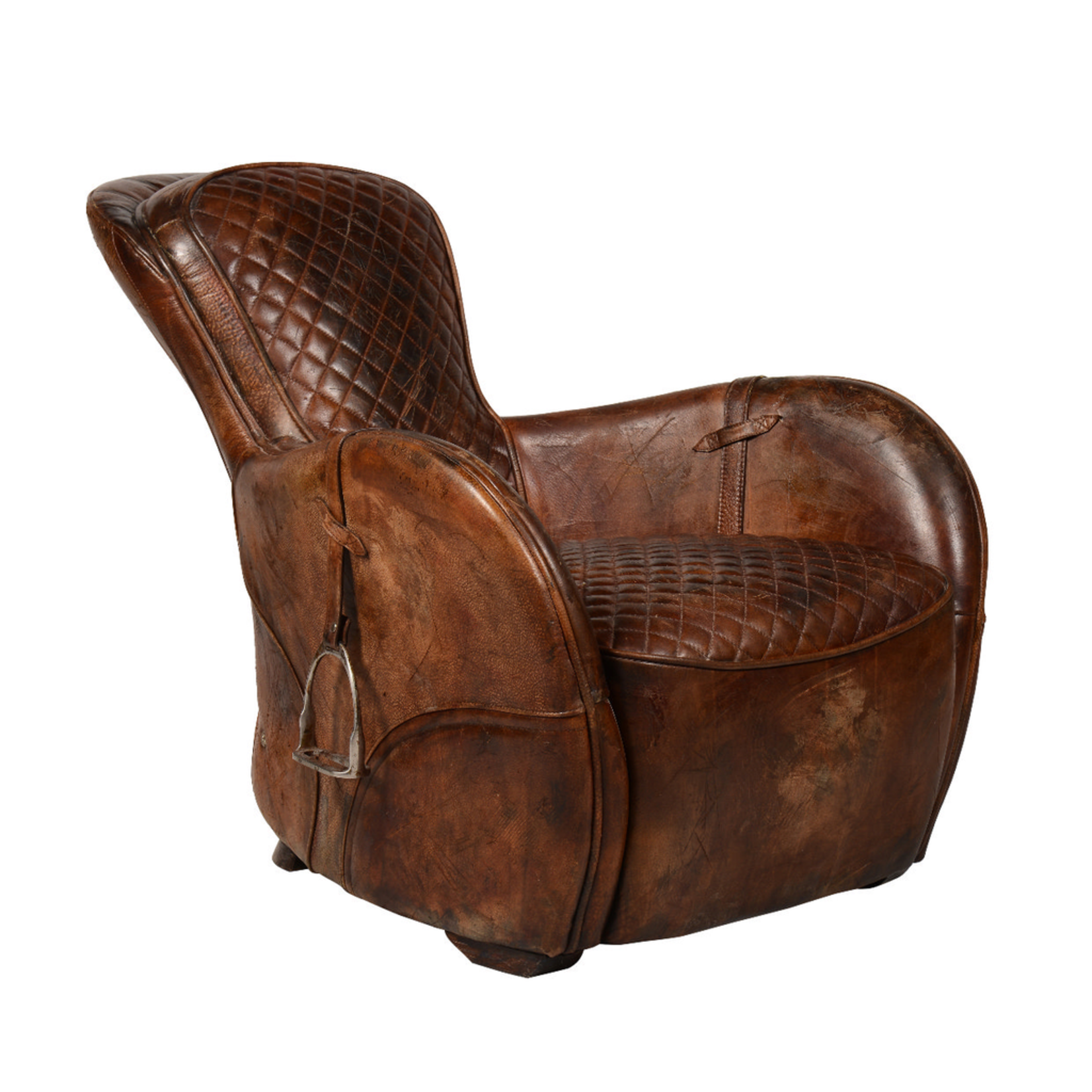 leather saddle chair