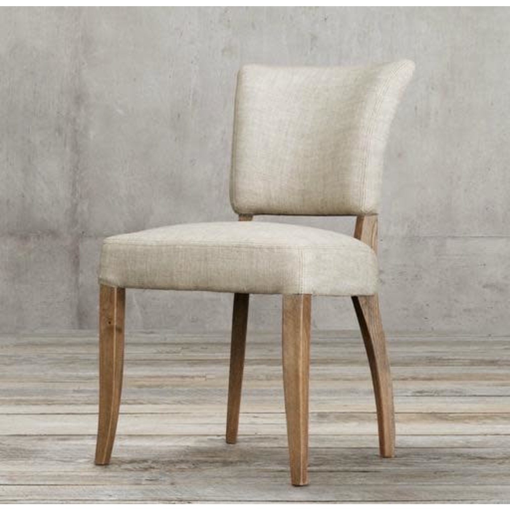 TIMOTHY OULTON MIMI DINING CHAIR GALTA LINEN CREMA WETHER OAK