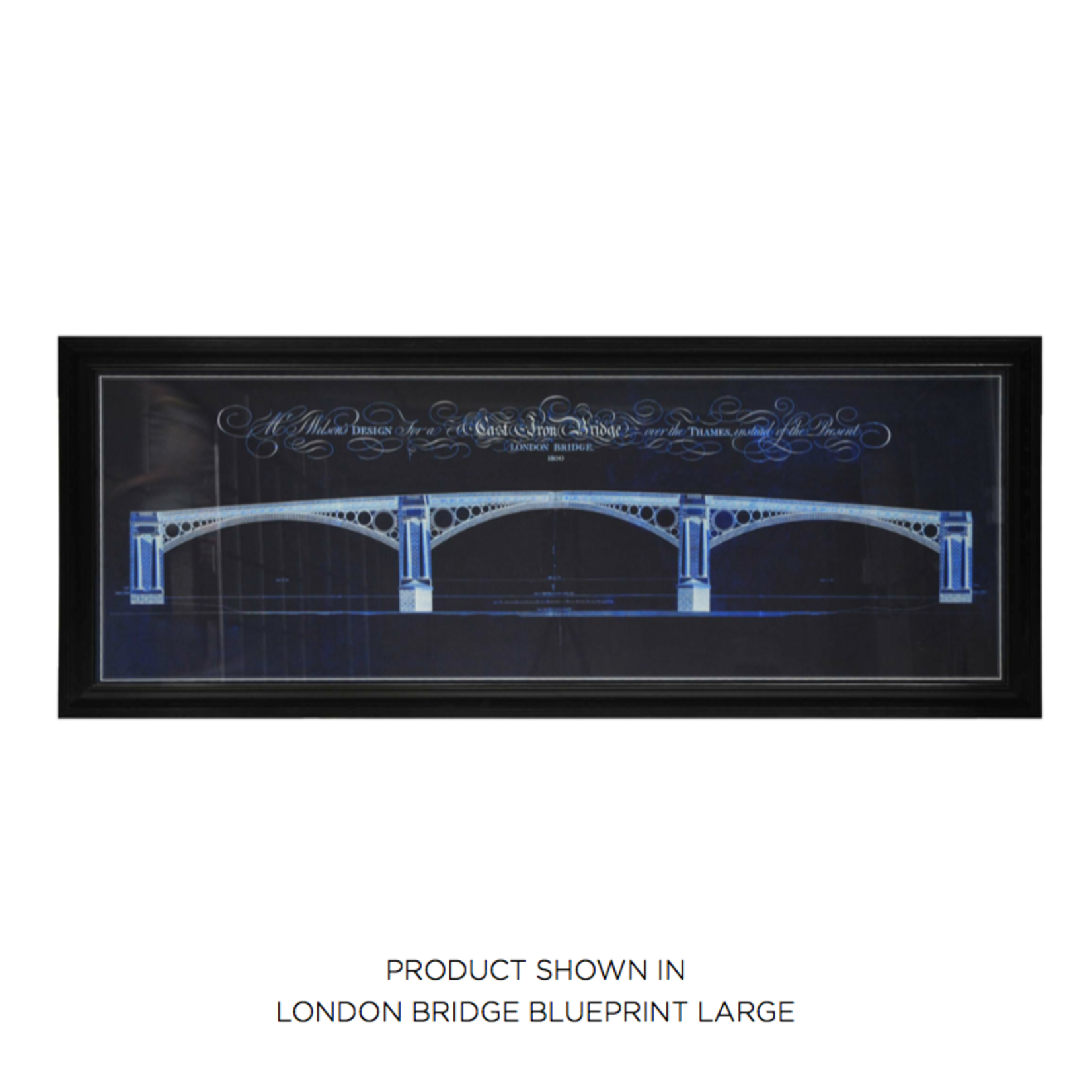 TIMOTHY OULTON ARCHTRL LONDON BRIDGE BLUEPRINT LARGE ART