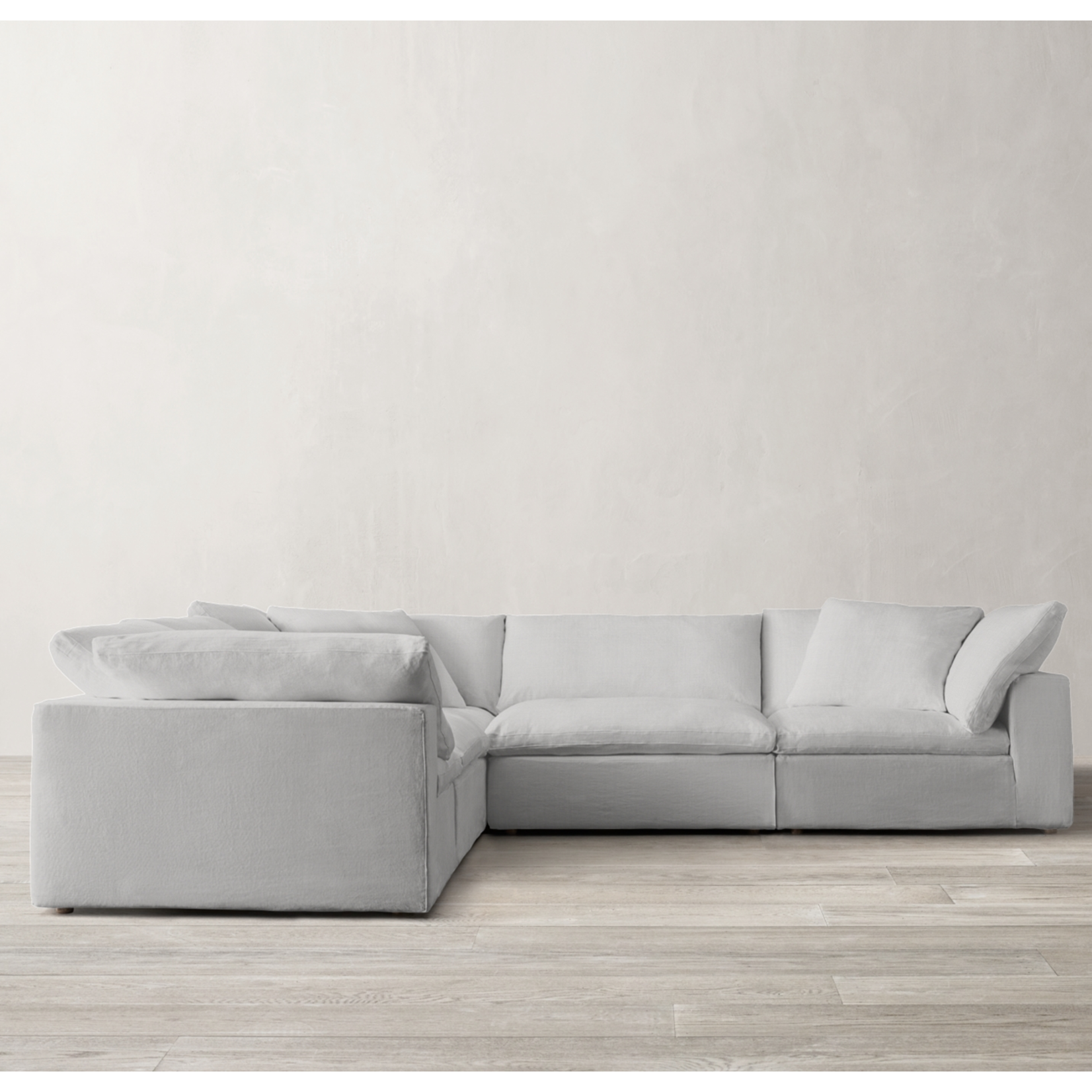 CLOUD SMALL SECT CORNER GALATA LINEN GREY TAJHOME