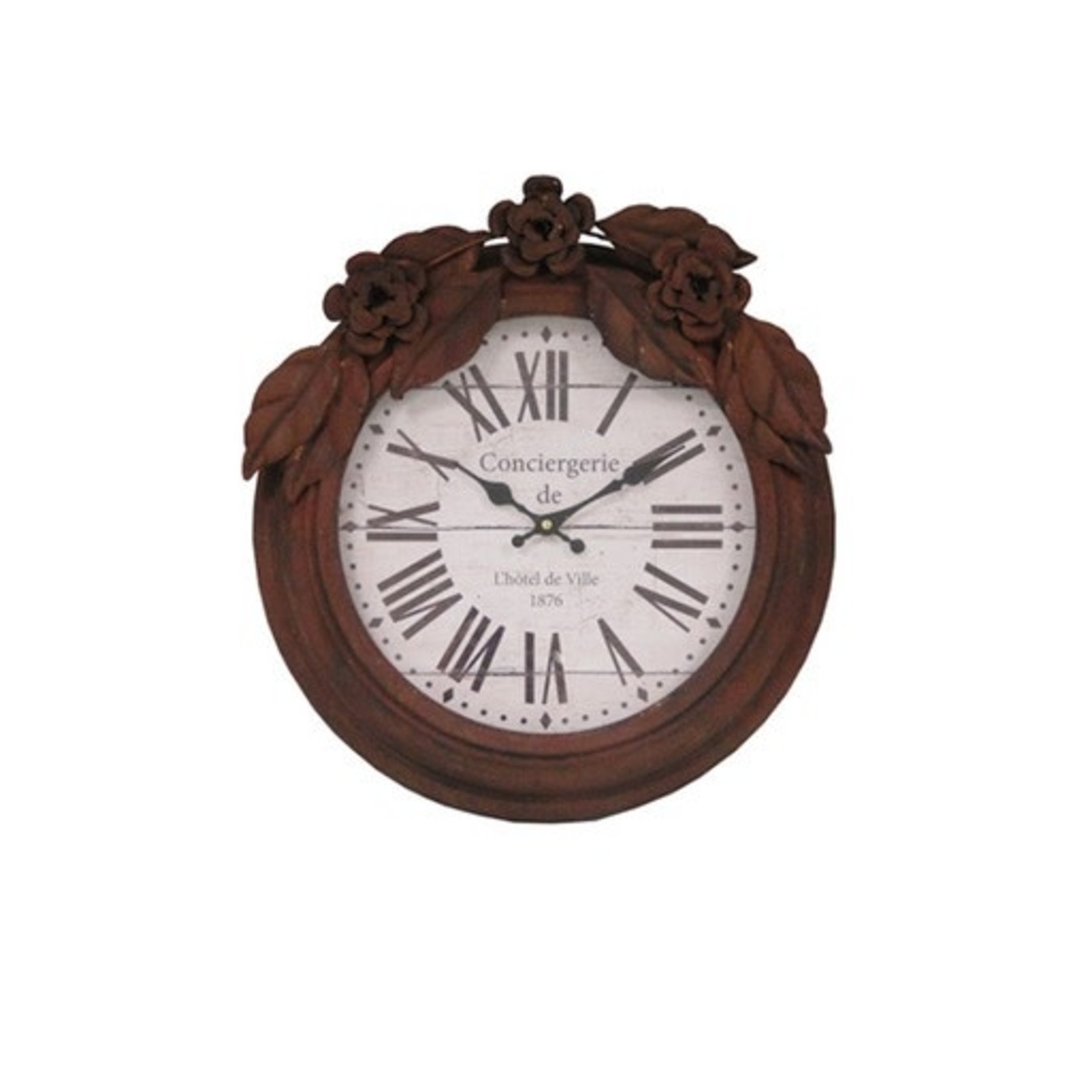 ANTIC LINE WALL CLOCK RUSTY COLOR