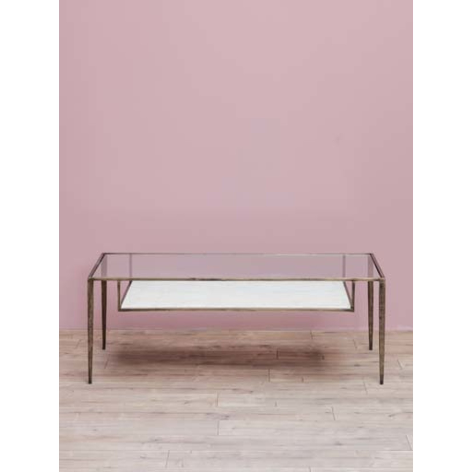 CHEHOMA COFFEE TABLE LUXOR WITH MARBLE & GLASS