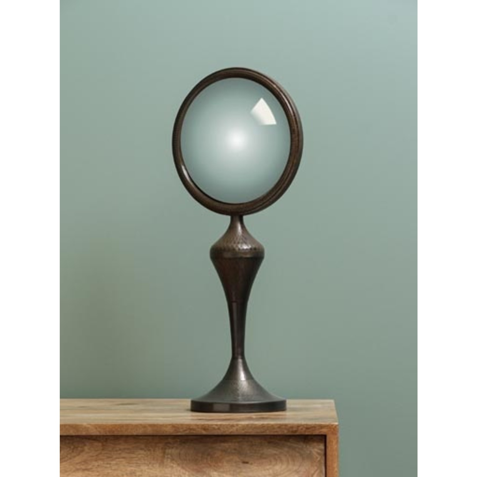 CHEHOMA SMALL CONVEX MIRROR ON IRON STAND