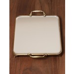 CHEHOMA SMALL SQUARE MIRROR TRAY WITH 2 HANDLE