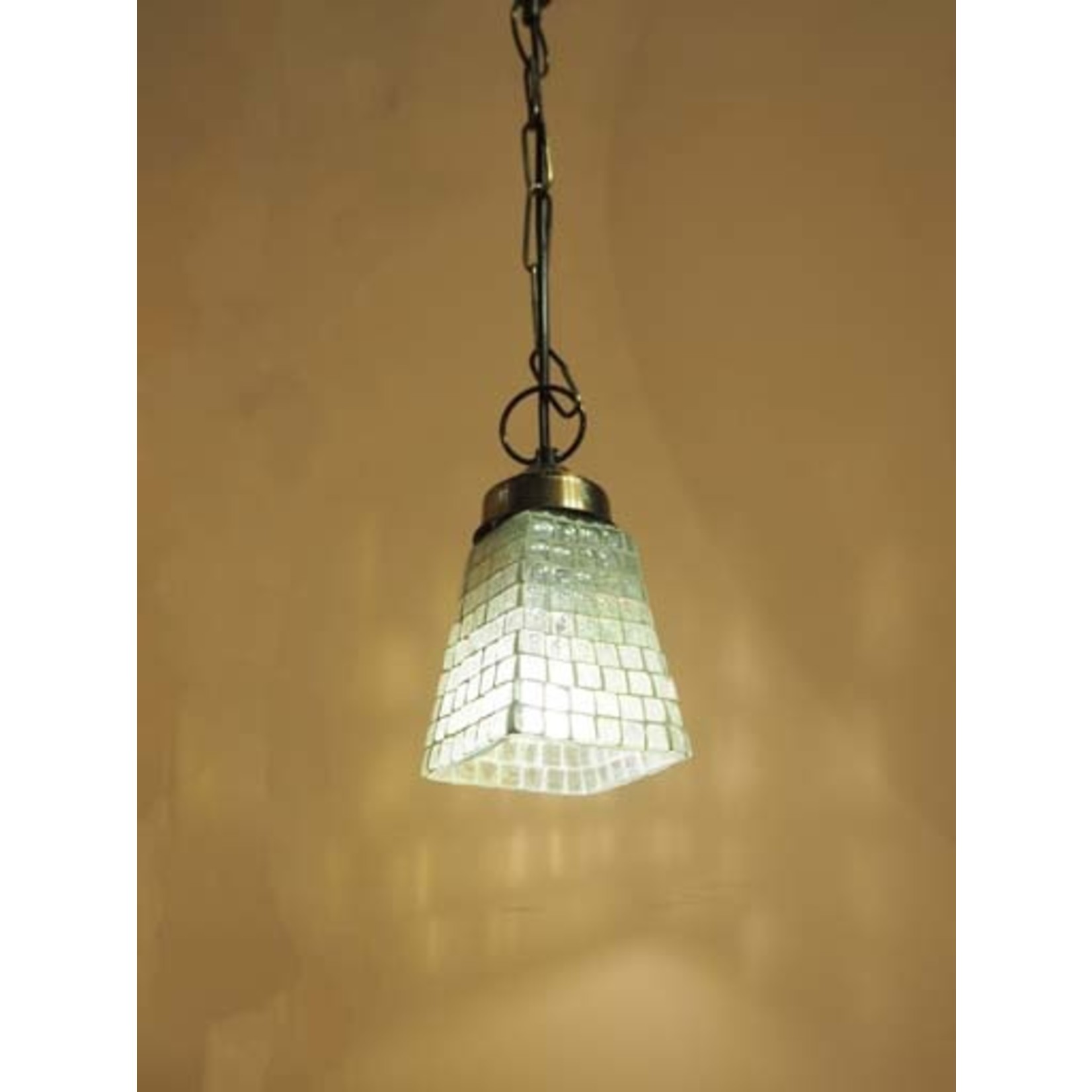 CHEHOMA SMALL HANGING SQUARE LAMP WITH MOSAIC