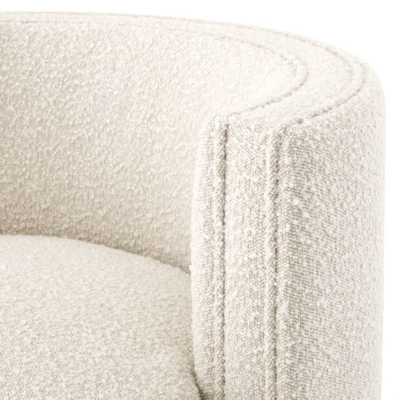 EICHHOLTZ CHAIR SWIVEL AMANDA BOUCLE_ CREAM