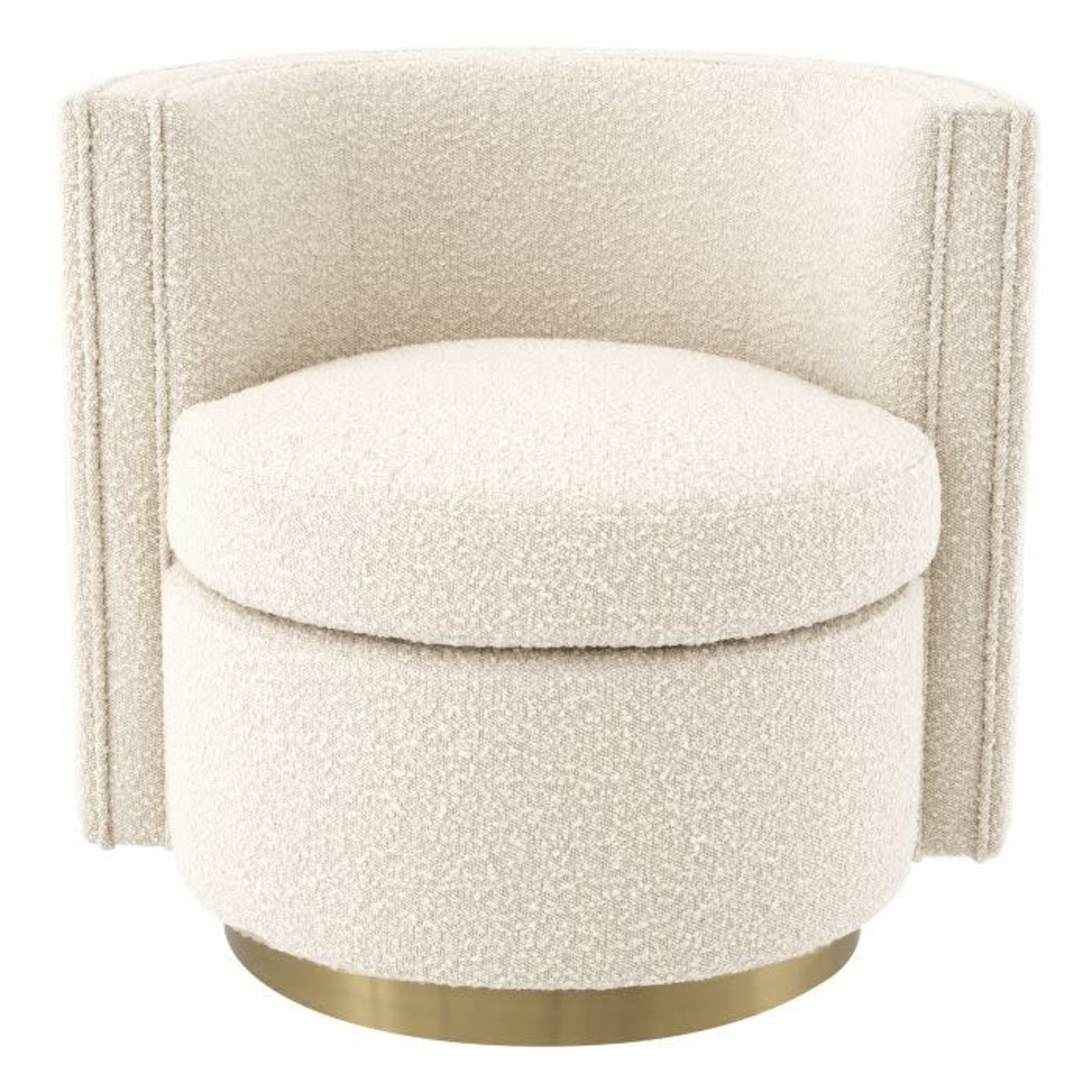 EICHHOLTZ CHAIR SWIVEL AMANDA BOUCLE_ CREAM