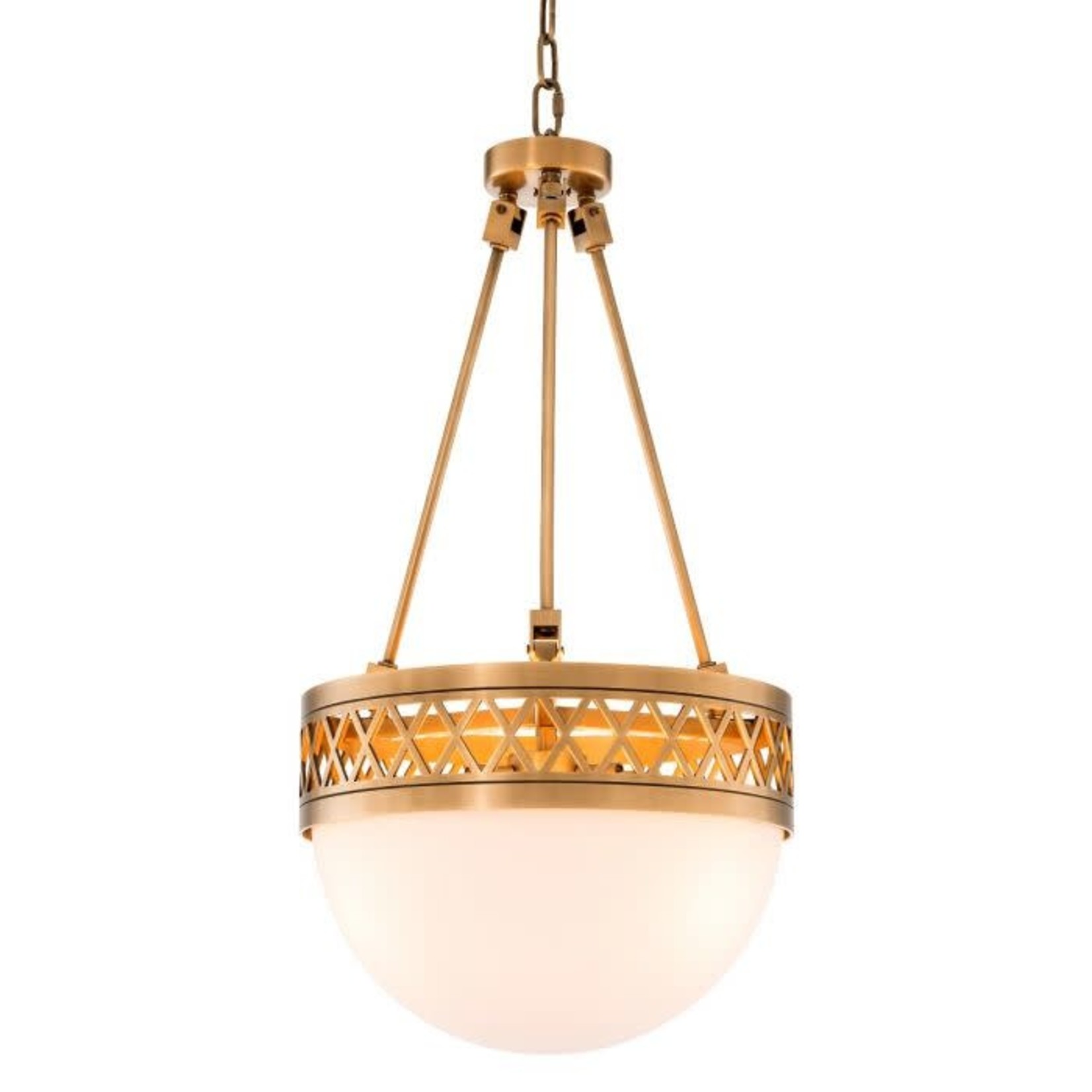 EICHHOLTZ CHANDELIER BISTROQUETTE ANTIQUE BRASS FINISH